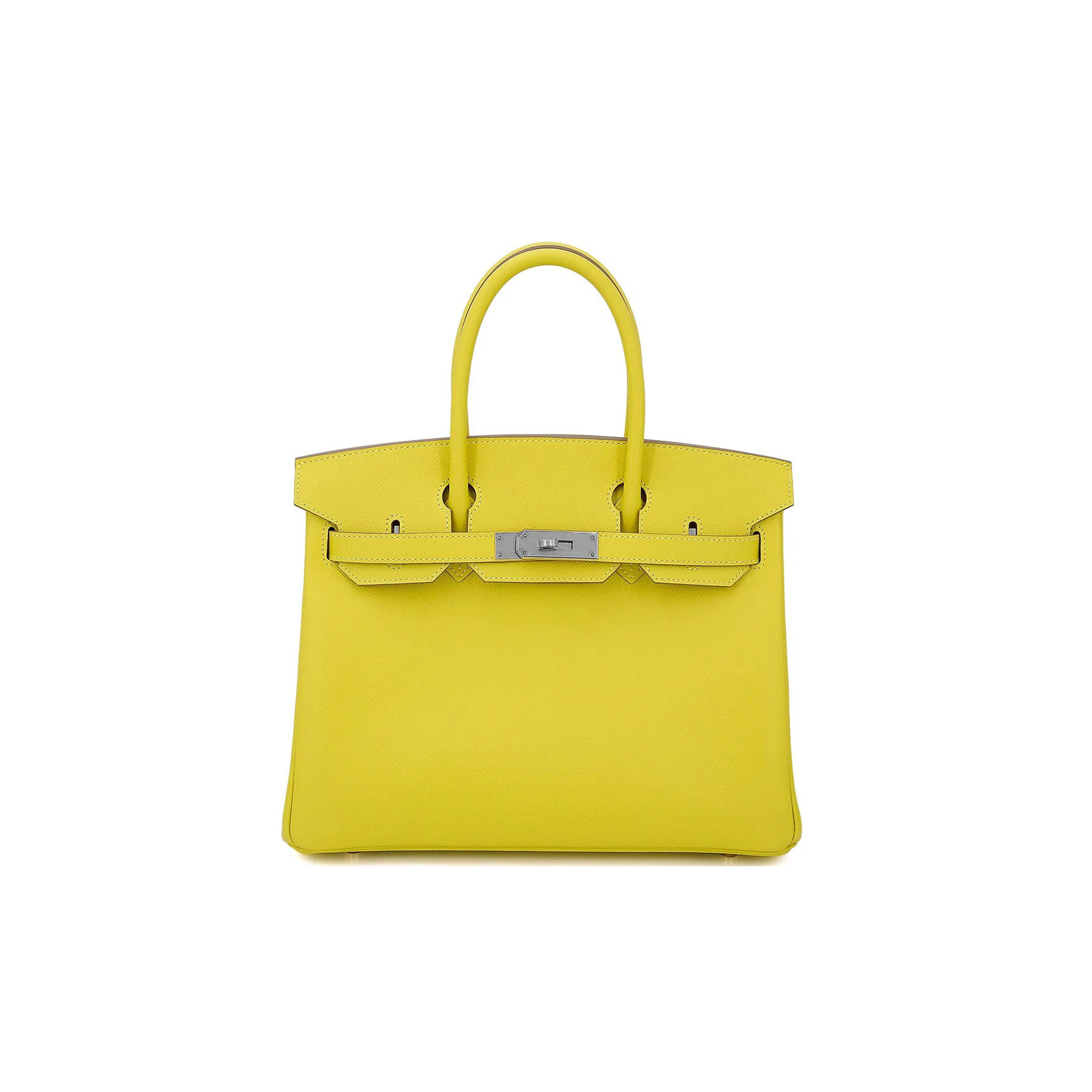 HERMES MASTER BIRKIN 30 EPSOM LEMON YELLOW SILVER BUCKLE BAG BK309REPGP (30*23*15cm)